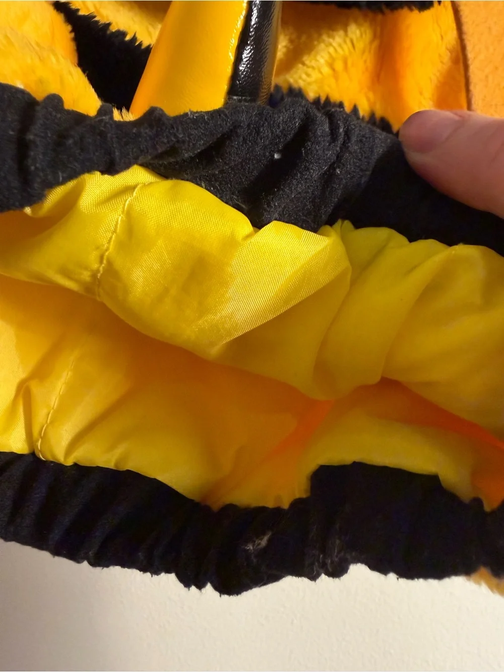 Plush Bee Stripe Fuzzy Costume- Yellow & Black Sz 12-24 Months